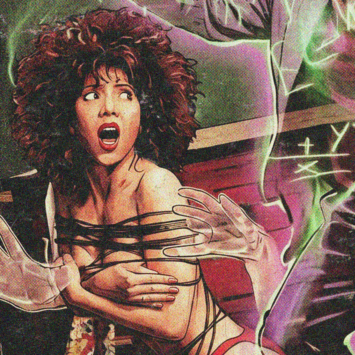 THE INVISIBLE MANIAC (1990) - "AN OUTRAGEOUS LESSON IN PHYSICS AND PHYSIQUES!" VHS TRIBUTE ART PRINT