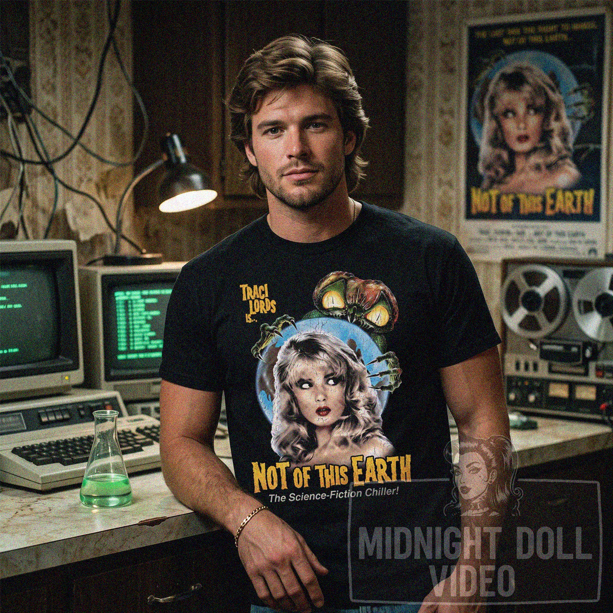 NOT OF THIS EARTH (1988) - "THE SCIENCE-FICTION CHILLER!" VINTAGE SHIRT