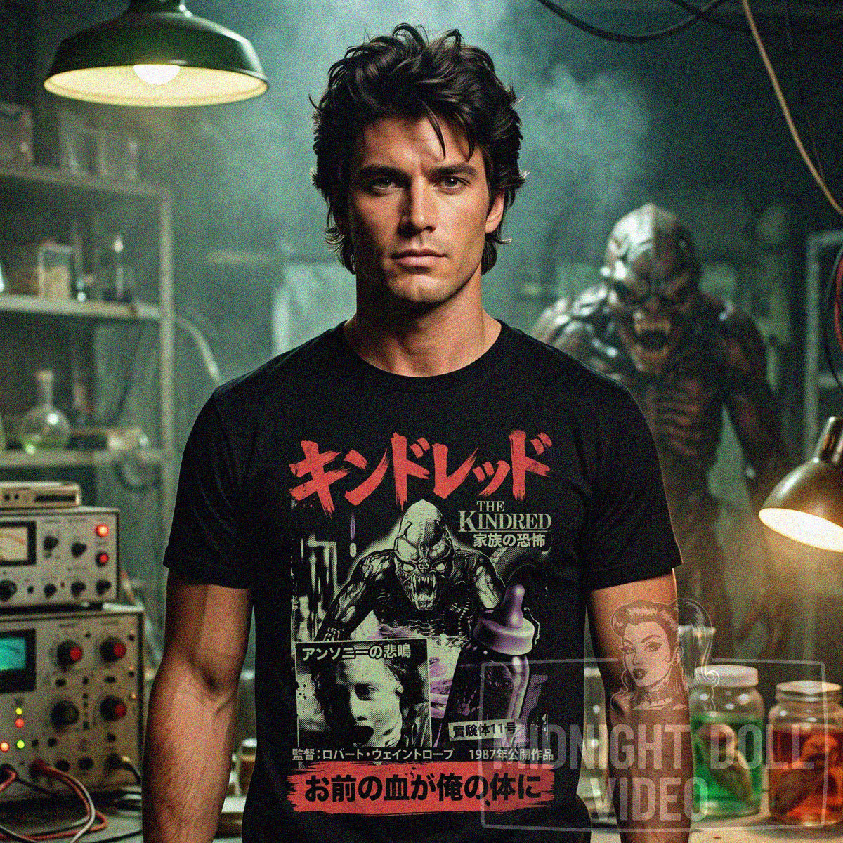 THE KINDRED (1987) - "THE NEXT STAGE OF HUMAN EVOLUTION IS HERE!" JAPANESE T-SHIRT