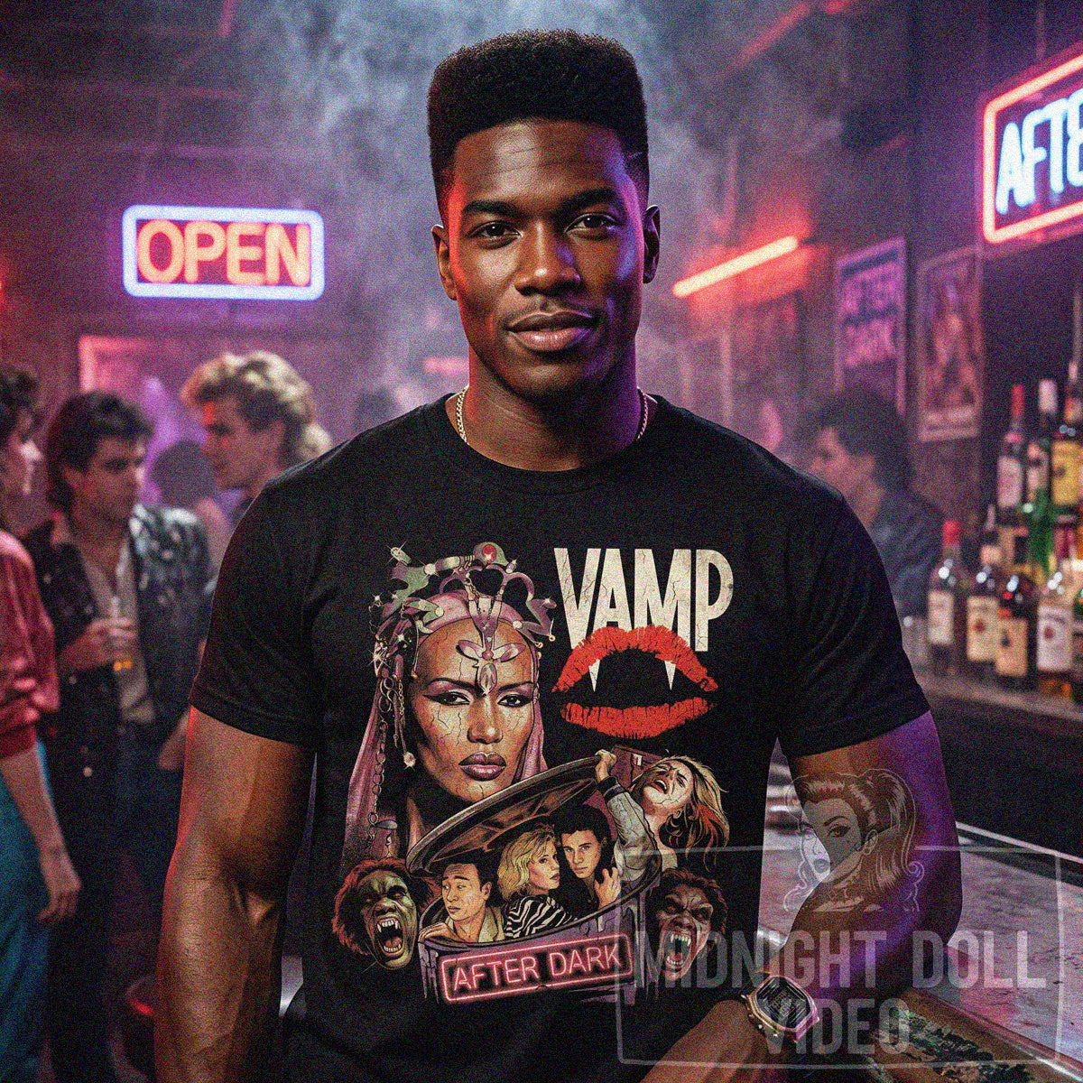 VAMP (1986) - "THE AFTER DARK CLUB" VINTAGE SHIRT