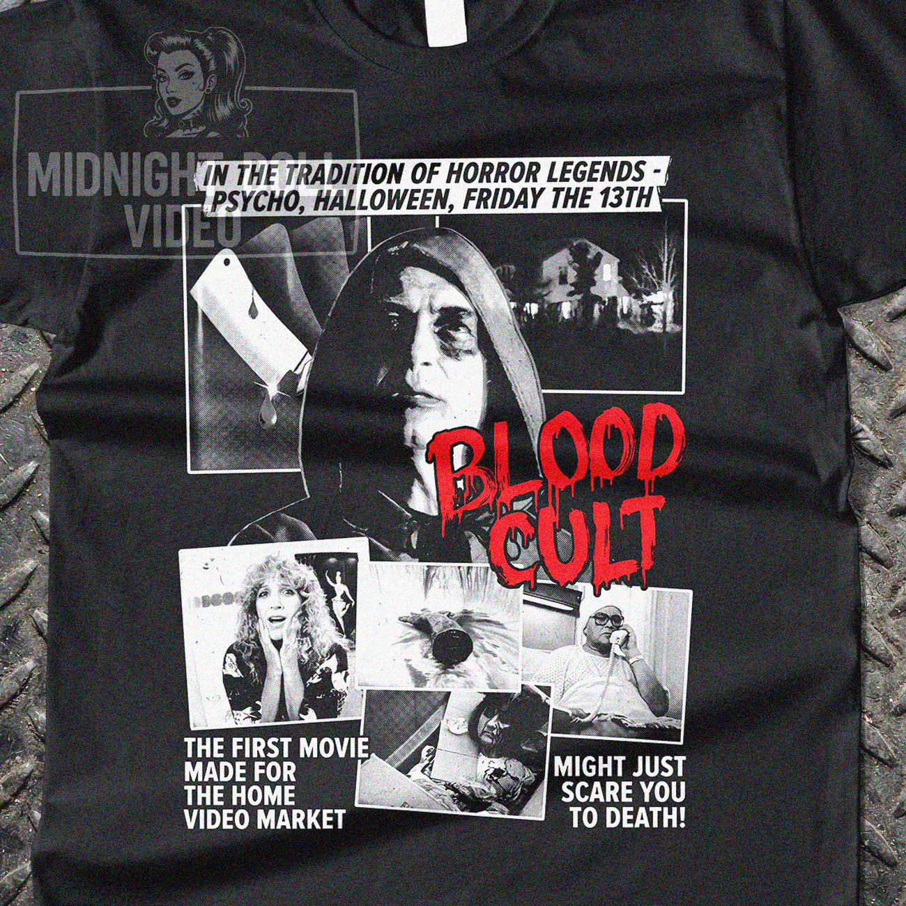 BLOOD CULT (1985) - "THE FIRST MOVIE MADE FOR HOME VIDEO" VINTAGE SHIRT
