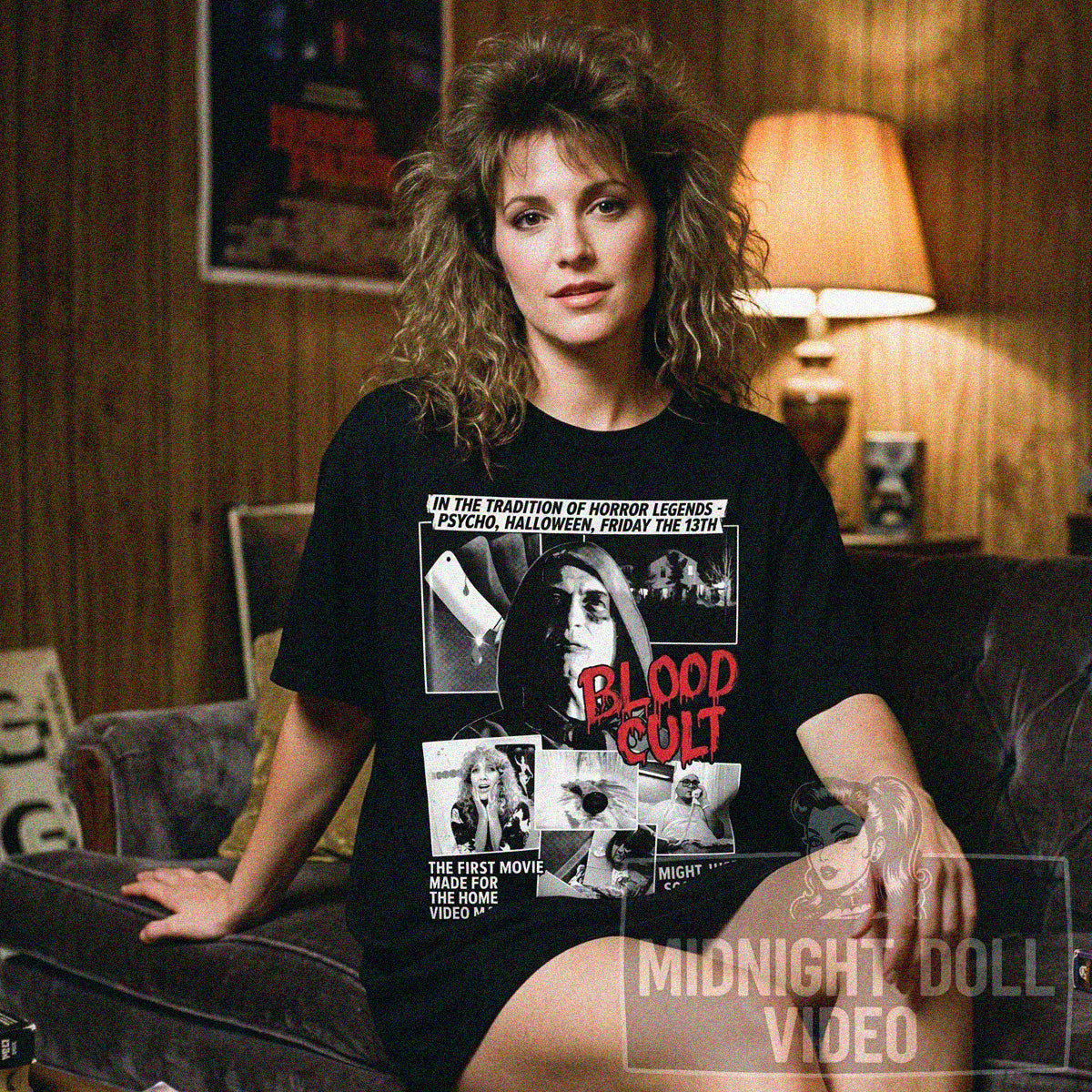 BLOOD CULT (1985) - "THE FIRST MOVIE MADE FOR HOME VIDEO" VINTAGE SHIRT