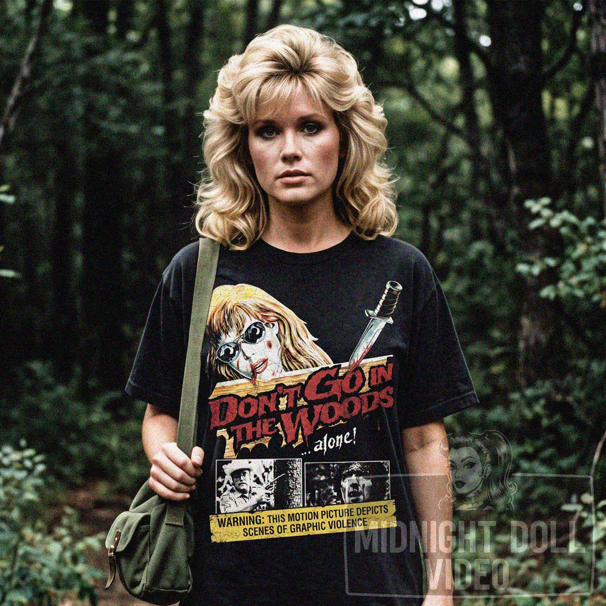DON'T GO IN THE WOODS (1981) - "WARNING: GRAPHIC VIOLENCE" VINTAGE SHIRT