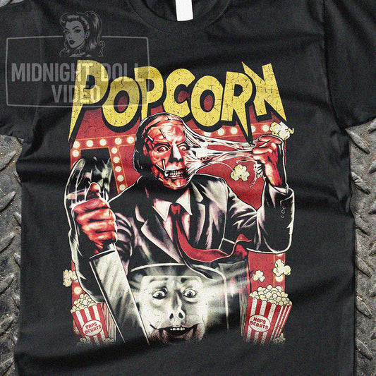 POPCORN (1991) - "BUY A TICKET. TAKE A SEAT. GET READY TO SCREAM." VINTAGE SHIRT