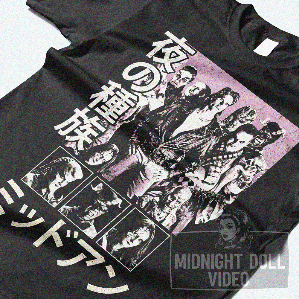 NIGHTBREED (1990) - "AT LAST, THE NIGHT HAS A TRIBE" JAPANESE T-SHIRT