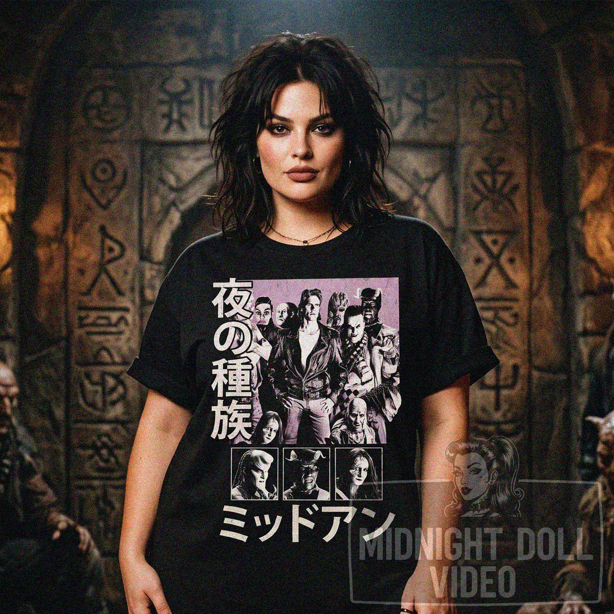 NIGHTBREED (1990) - "AT LAST, THE NIGHT HAS A TRIBE" JAPANESE T-SHIRT