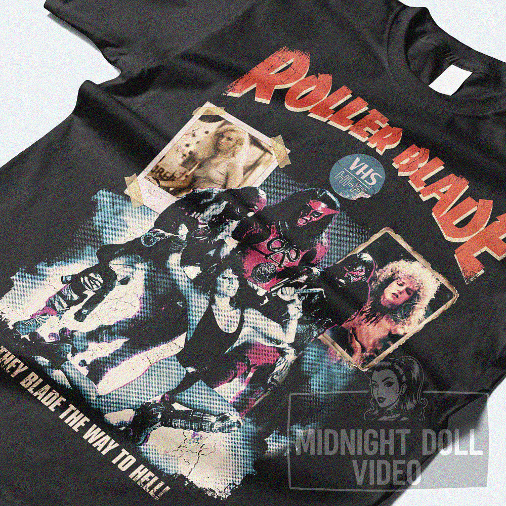 ROLLER BLADE (1986) - "THEY BLADE THE WAY TO HELL!" VINTAGE SHIRT