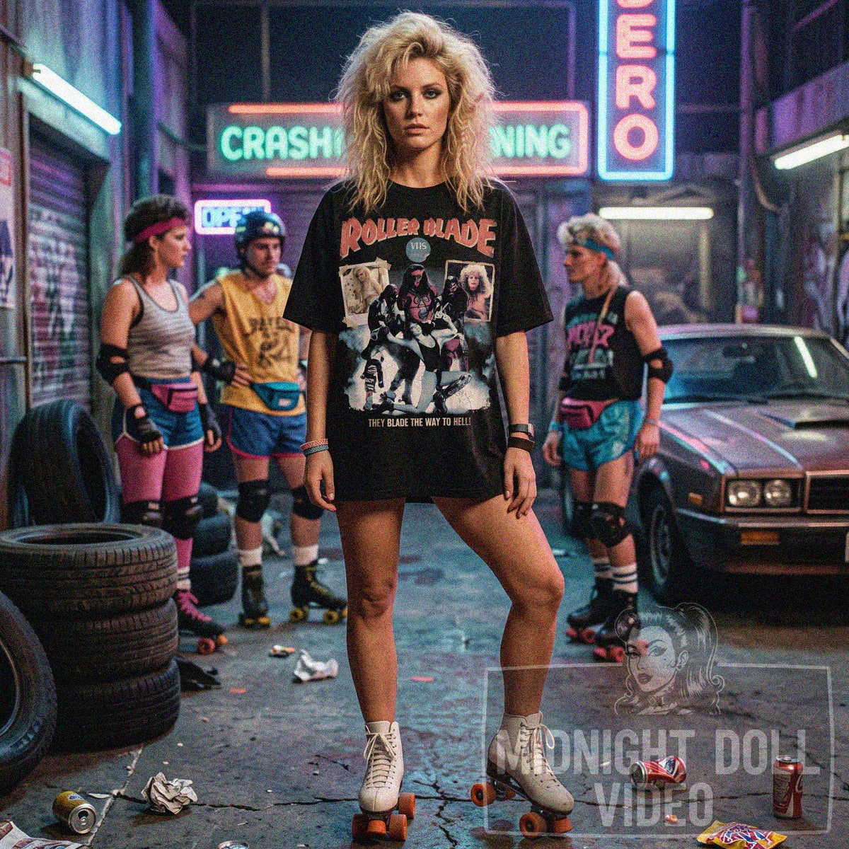 ROLLER BLADE (1986) - "THEY BLADE THE WAY TO HELL!" VINTAGE SHIRT