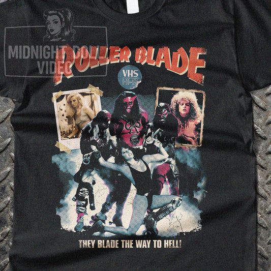 ROLLER BLADE (1986) - "THEY BLADE THE WAY TO HELL!" VINTAGE SHIRT