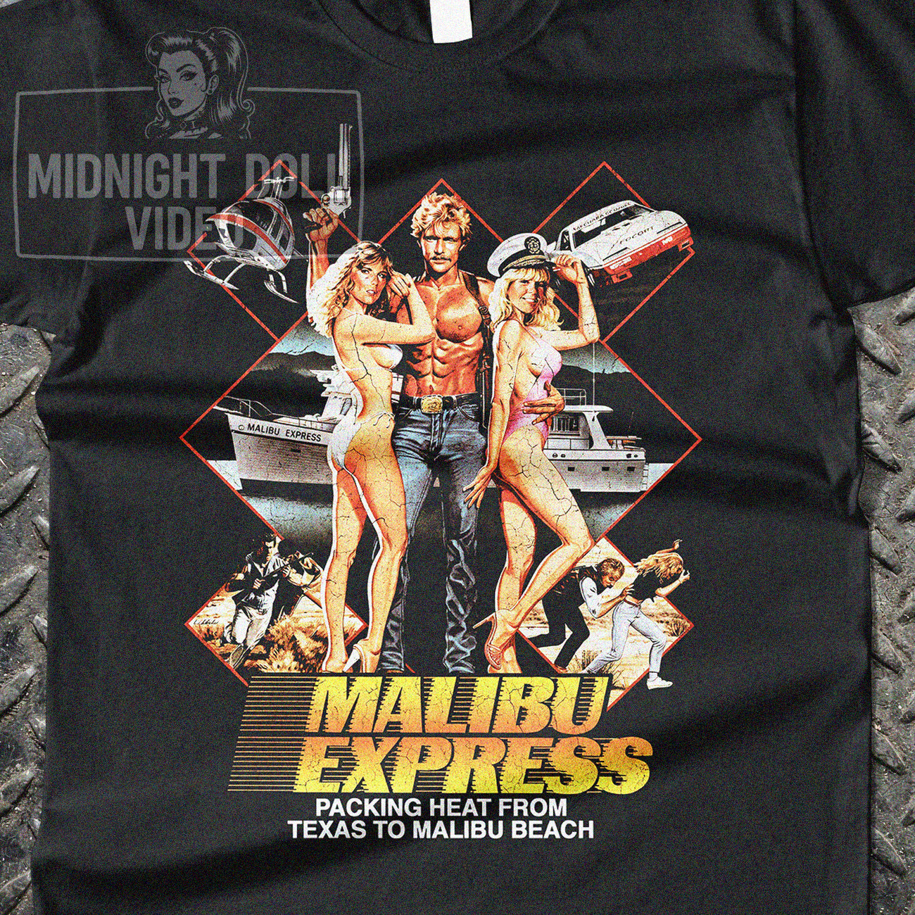 MALIBU EXPRESS (1985) - "PACKING HEAT" VINTAGE SHIRT