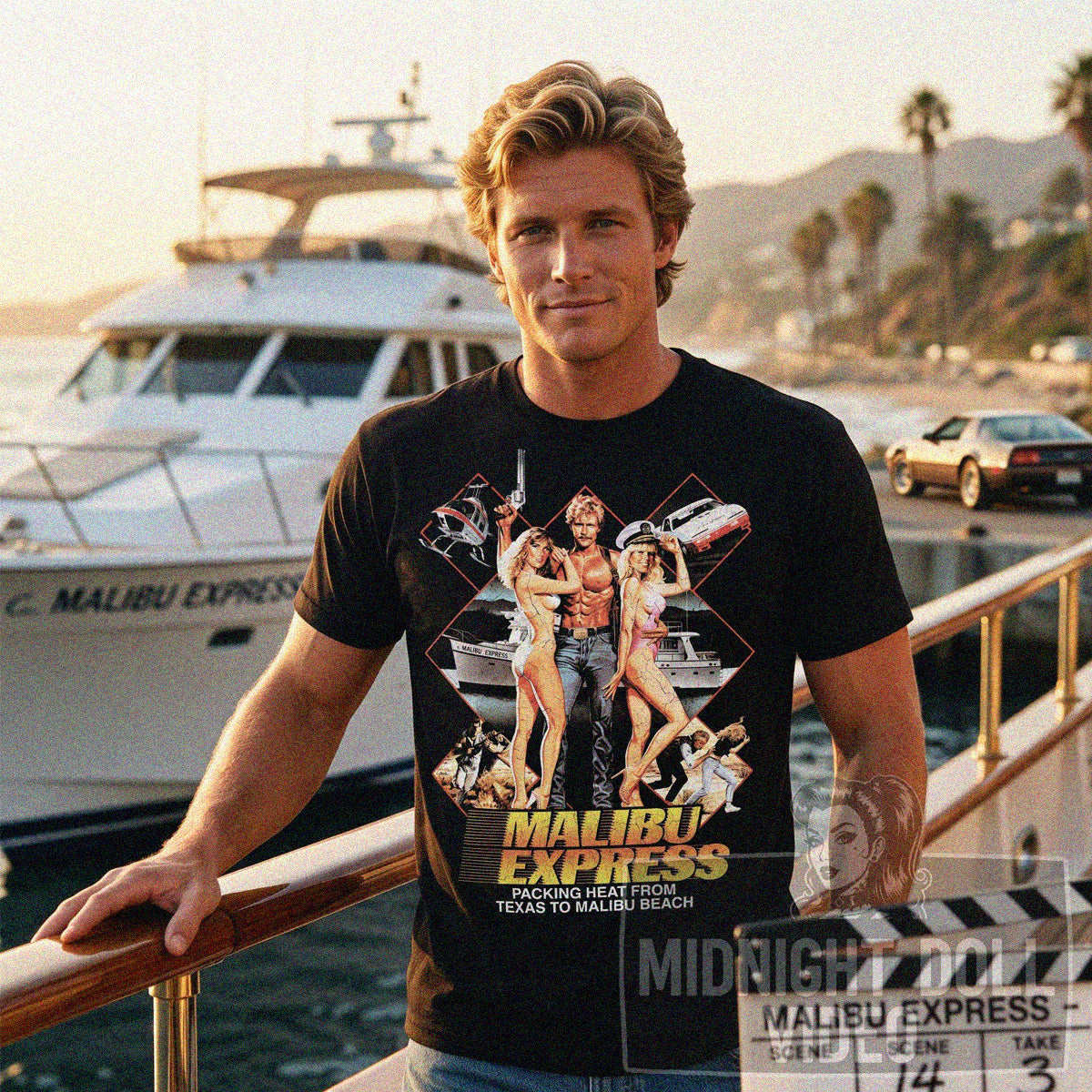 MALIBU EXPRESS (1985) - "PACKING HEAT" VINTAGE SHIRT