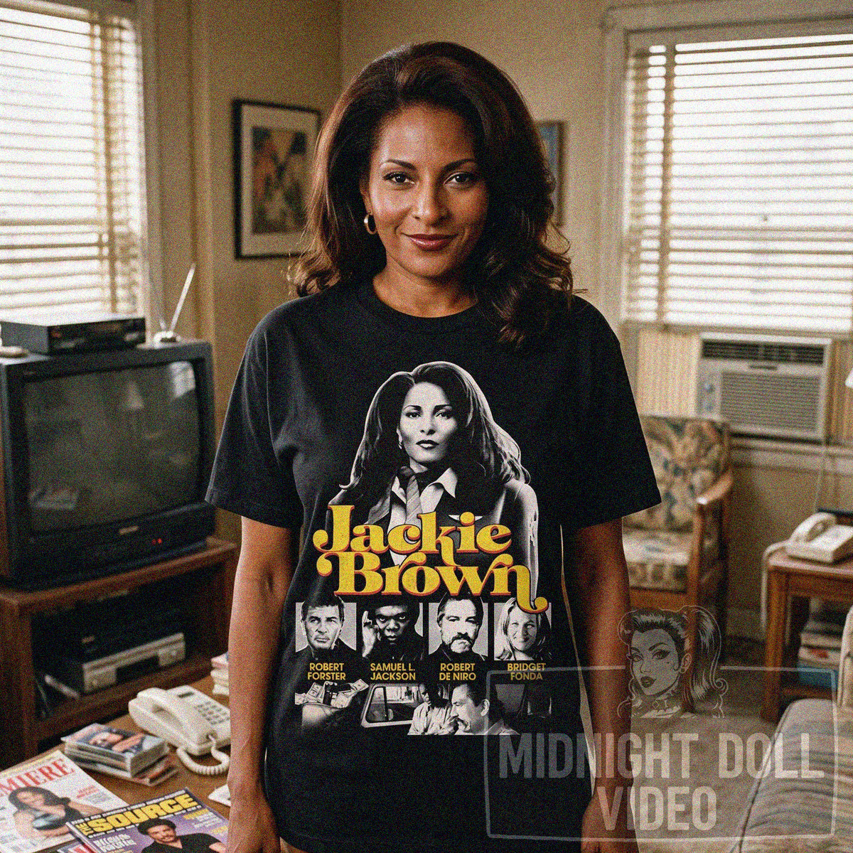 JACKIE BROWN (1997) - "THE DELUXE PAM GRIER TRIBUTE" VINTAGE SHIRT