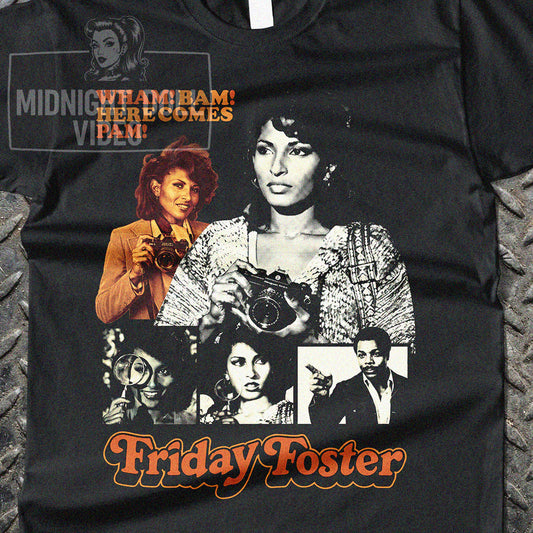 FRIDAY FOSTER (1975) - "WHAM! BAM! HERE COMES PAM!" VINTAGE SHIRT