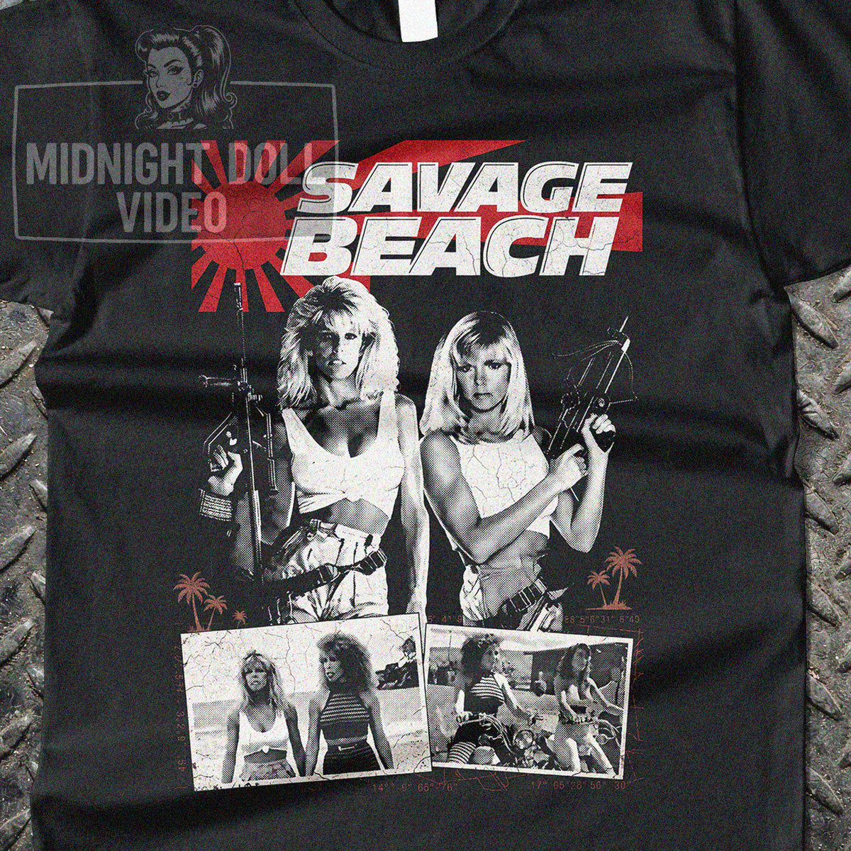 SAVAGE BEACH (1989) - "THE ULTIMATE 80S ACTION EXPLOITATION" VINTAGE SHIRT