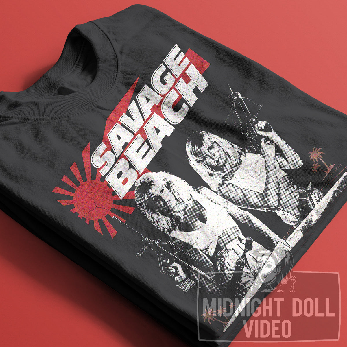 SAVAGE BEACH (1989) - "THE ULTIMATE 80S ACTION EXPLOITATION" VINTAGE SHIRT