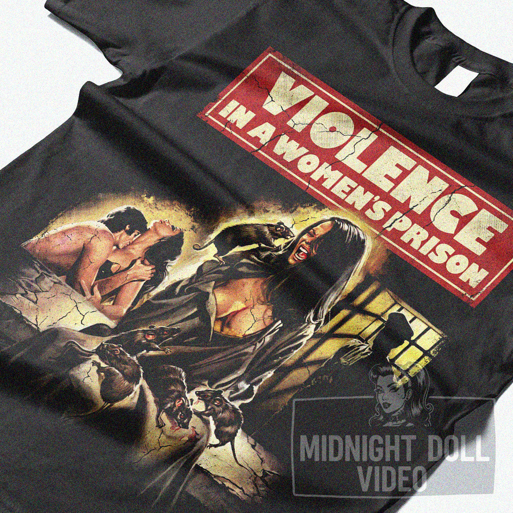 VIOLENCE IN A WOMEN'S PRISON (1982) - "BEHIND BARS... NO RULES APPLY!" VINTAGE SHIRT