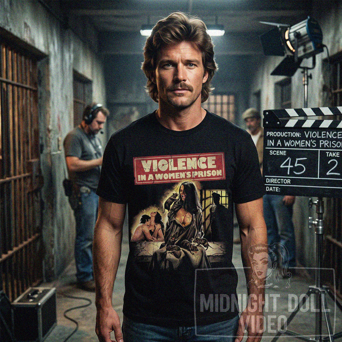 VIOLENCE IN A WOMEN'S PRISON (1982) - "BEHIND BARS... NO RULES APPLY!" VINTAGE SHIRT