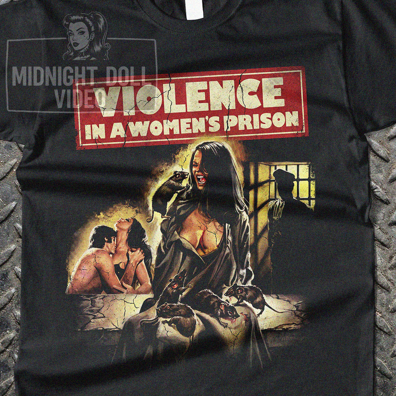 VIOLENCE IN A WOMEN'S PRISON (1982) - "BEHIND BARS... NO RULES APPLY!" VINTAGE SHIRT