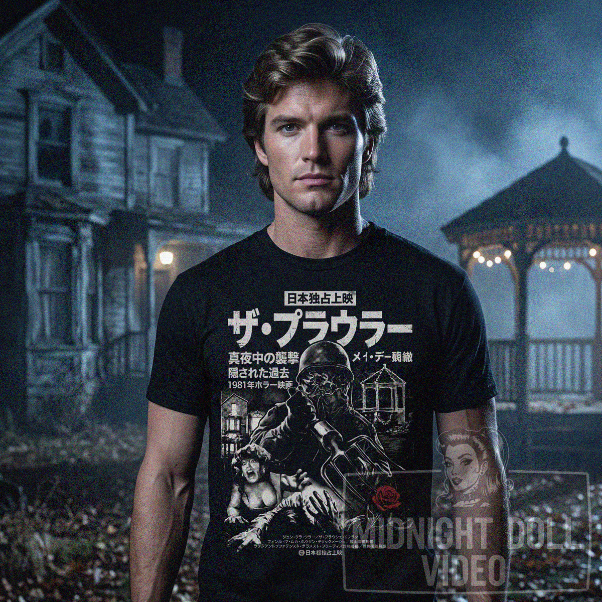 THE PROWLER (1981) - "NOWHERE TO HIDE!" JAPANESE T-SHIRT
