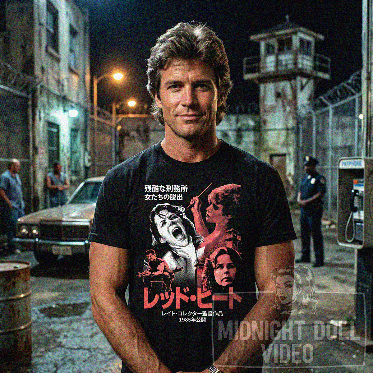 RED HEAT (1985) - "WOMEN IN PRISON CULT CLASSIC" JAPANESE T-SHIRT