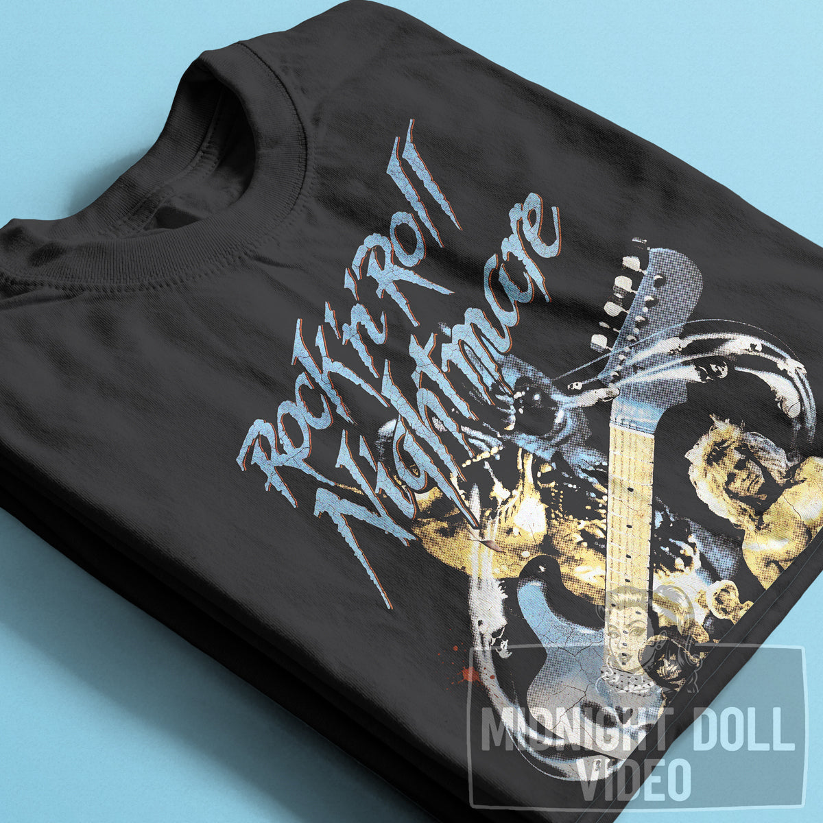 ROCK 'N' ROLL NIGHTMARE (1987) - "WHEN THE BAND STARTS TO ROCK... HEADS START TO ROLL!" VINTAGE SHIRT