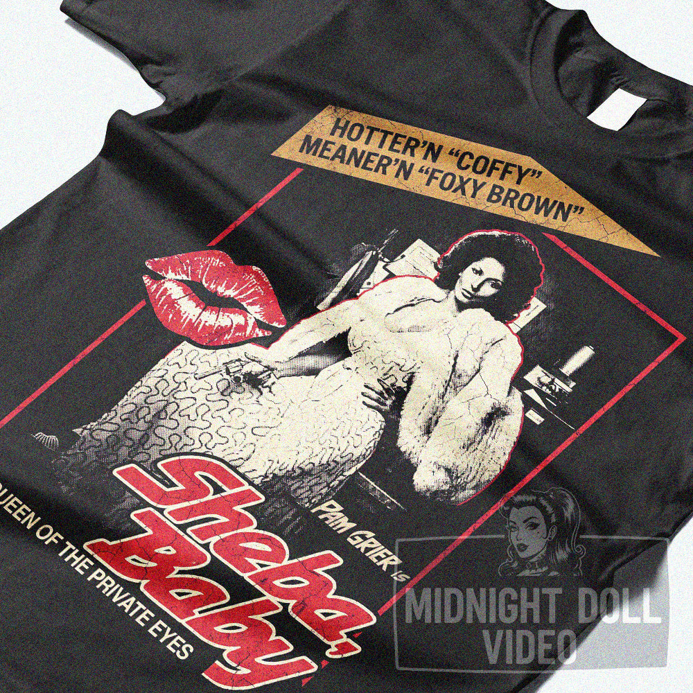 SHEBA, BABY (1975) - "QUEEN OF THE PRIVATE EYES" VINTAGE SHIRT