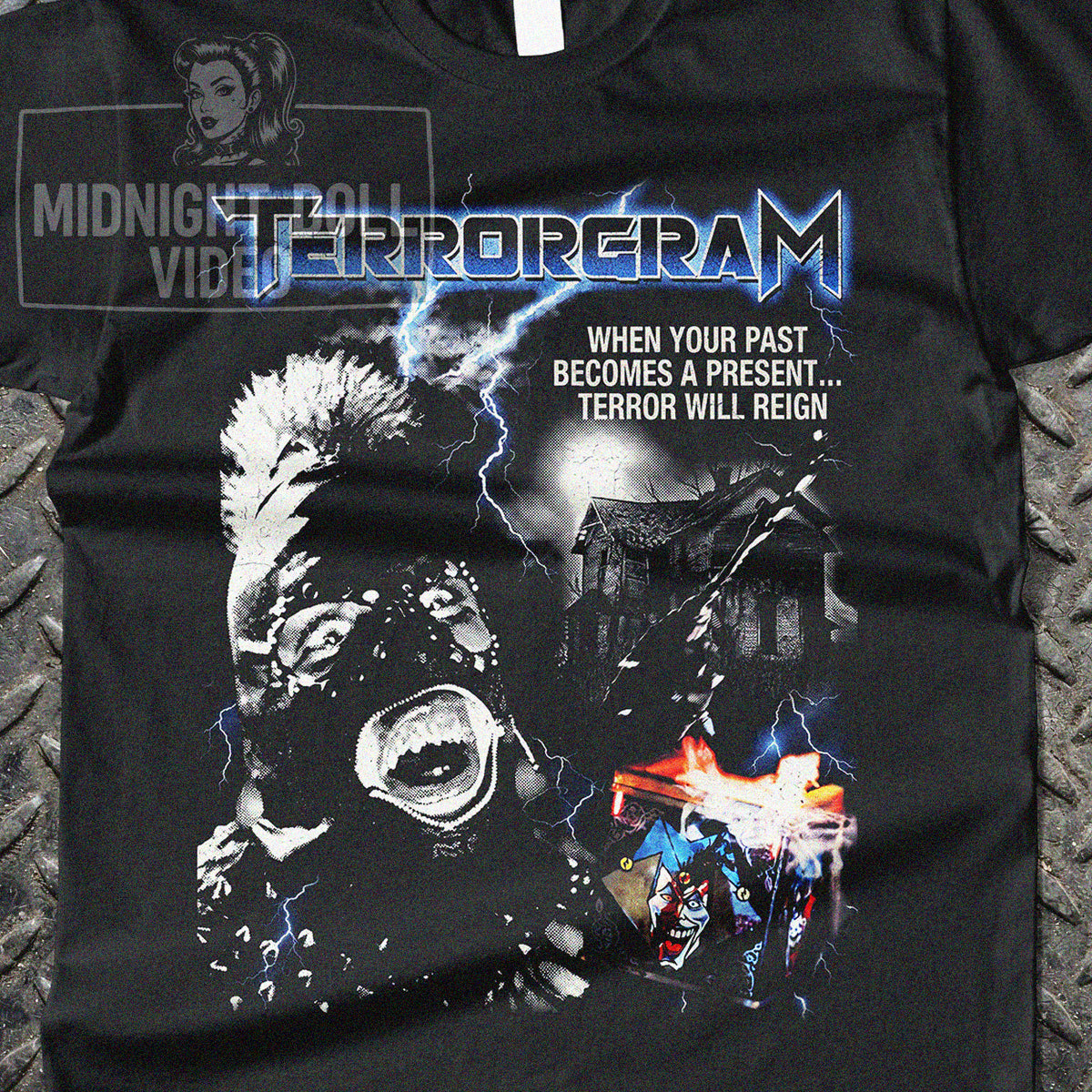TERRORGRAM (1988) - "WHEN YOUR PAST BECOMES A PRESENT..." VINTAGE SHIRT