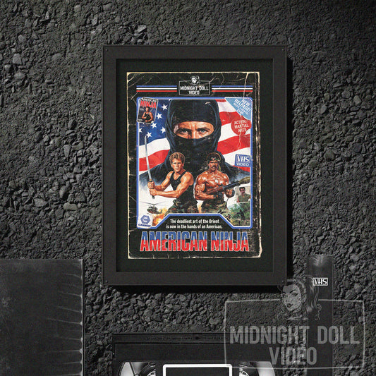 AMERICAN NINJA (1985) - "The deadliest art..." VHS Tribute Art Print - Retro 80s Action Movie Poster