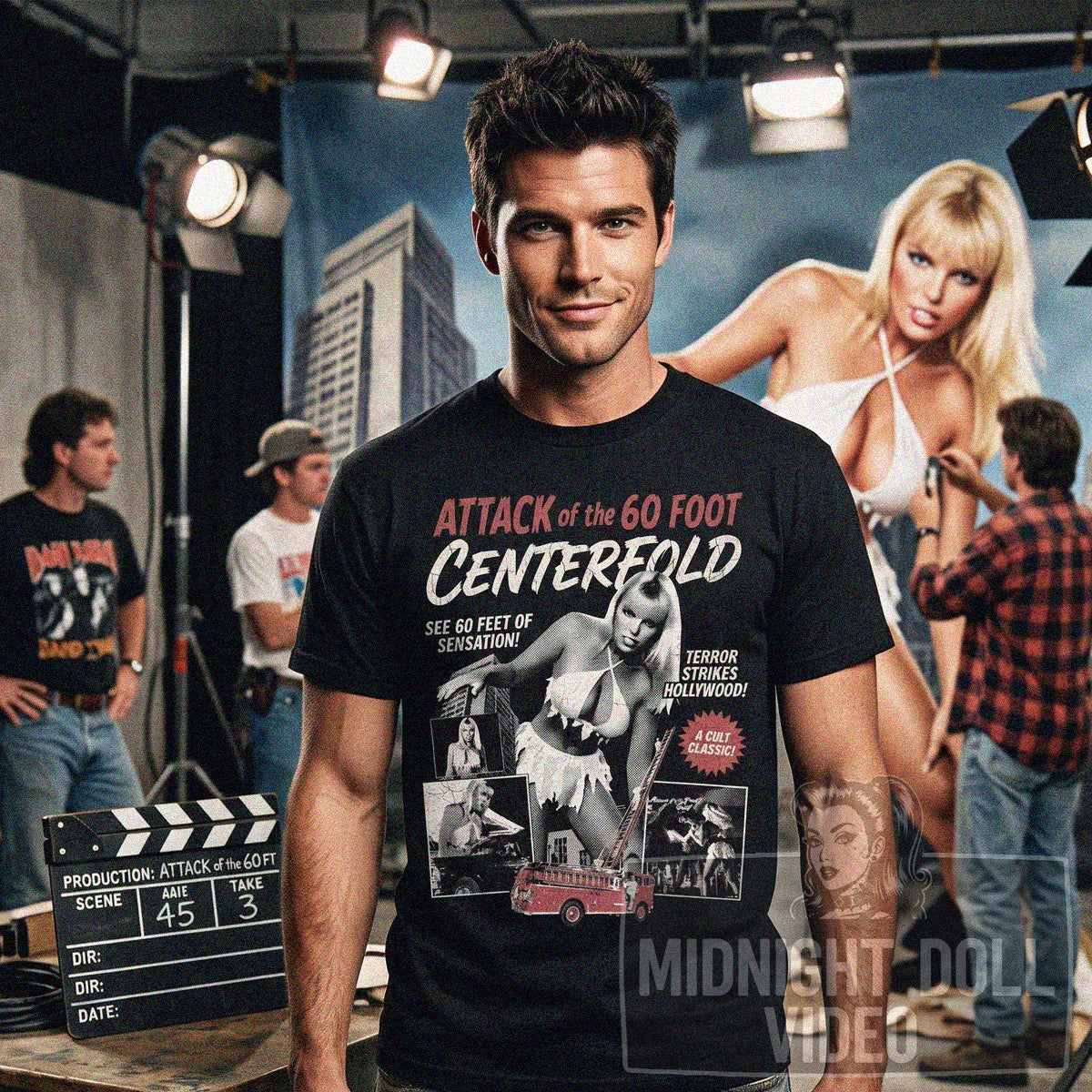 ATTACK OF THE 60 FOOT CENTERFOLD (1995) - "See 60 feet of sensation!" Vintage  Shirt