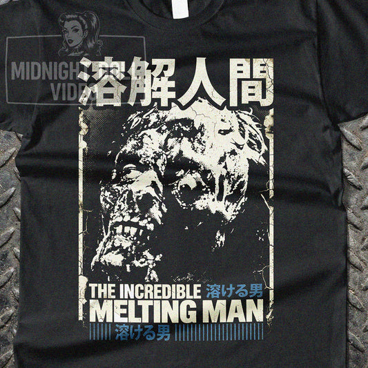 THE INCREDIBLE MELTING MAN (1977) - Japanese Edition Vintage Cult Horror T-Shirt