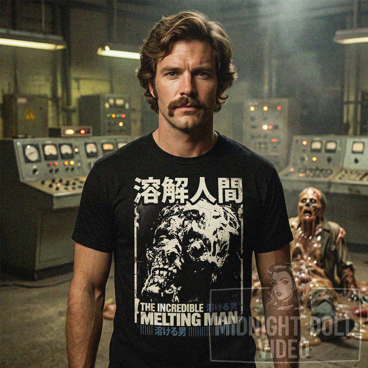 THE INCREDIBLE MELTING MAN (1977) - Japanese Edition Vintage Cult Horror T-Shirt
