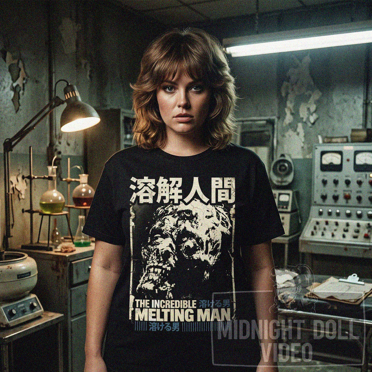 THE INCREDIBLE MELTING MAN (1977) - Japanese Edition Vintage Cult Horror T-Shirt