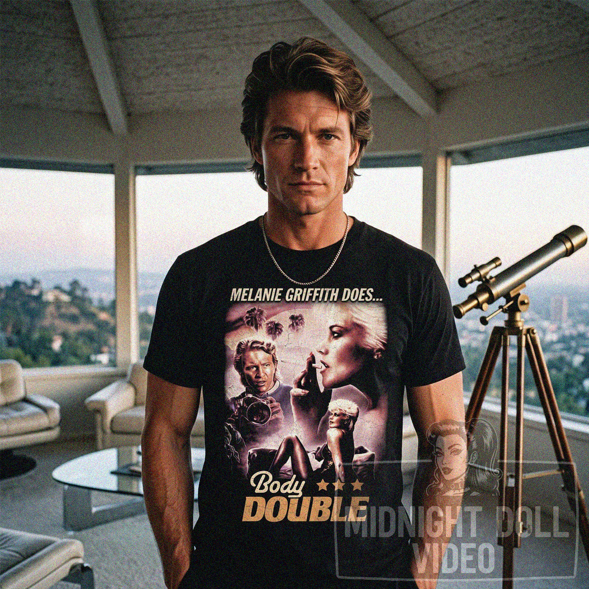 BODY DOUBLE (1984) - "Melanie Griffith does..." Vintage Shirt
