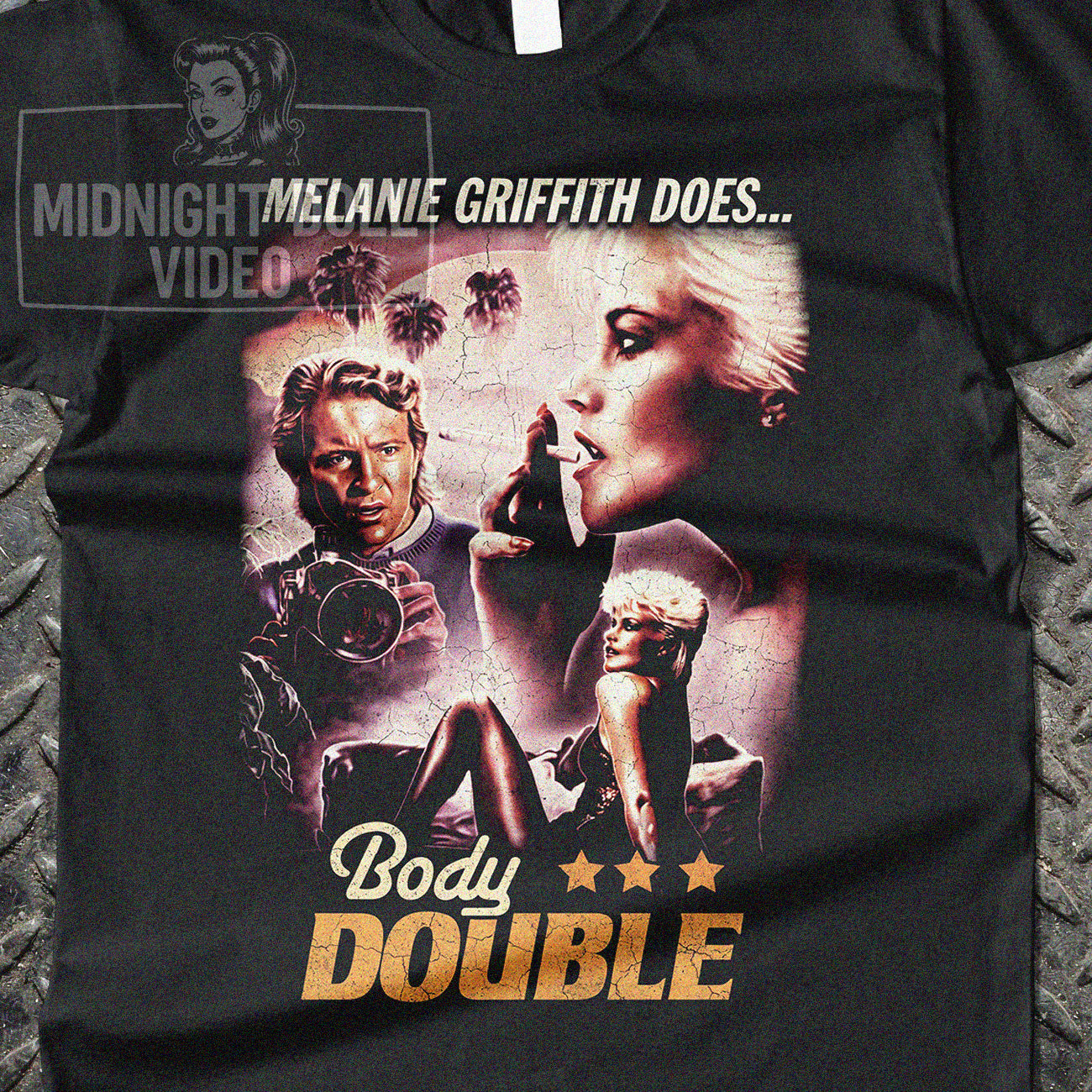 BODY DOUBLE (1984) - "Melanie Griffith does..." Vintage Shirt