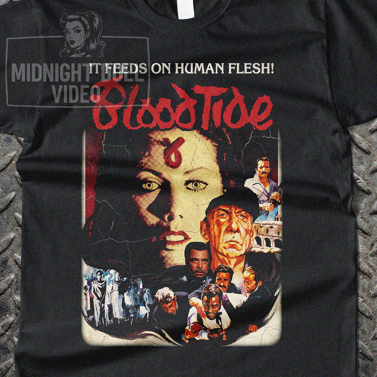 BLOOD TIDE (1982) - "It feeds on human flesh!" Vintage Shirt