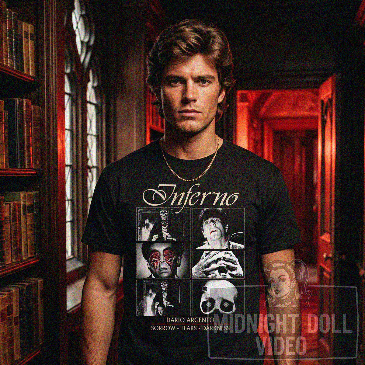 INFERNO (1980) - "Sorrow - Tears - Darkness" Vintage Giallo Shirt