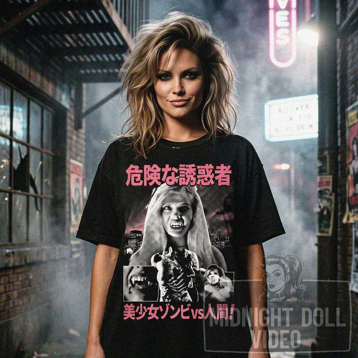 DANGEROUS SEDUCTRESS (1992) - Japanese Edition Vintage Horror T-Shirt