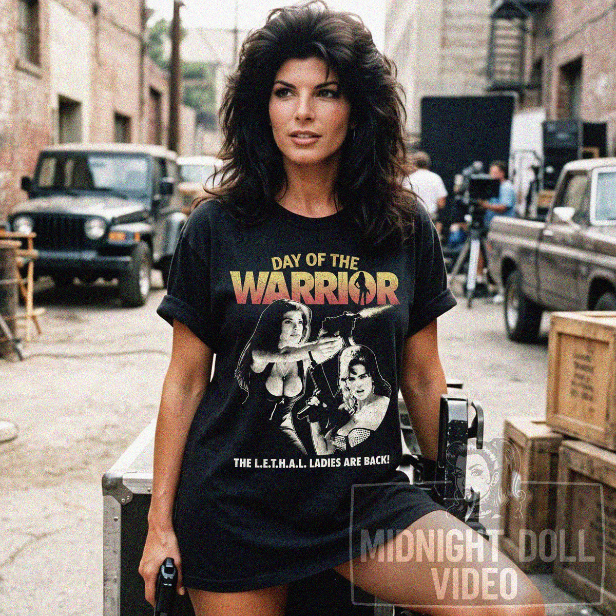DAY OF THE WARRIOR (1996) - "The L.E.T.H.A.L. ladies are back!" Vintage Action Shirt