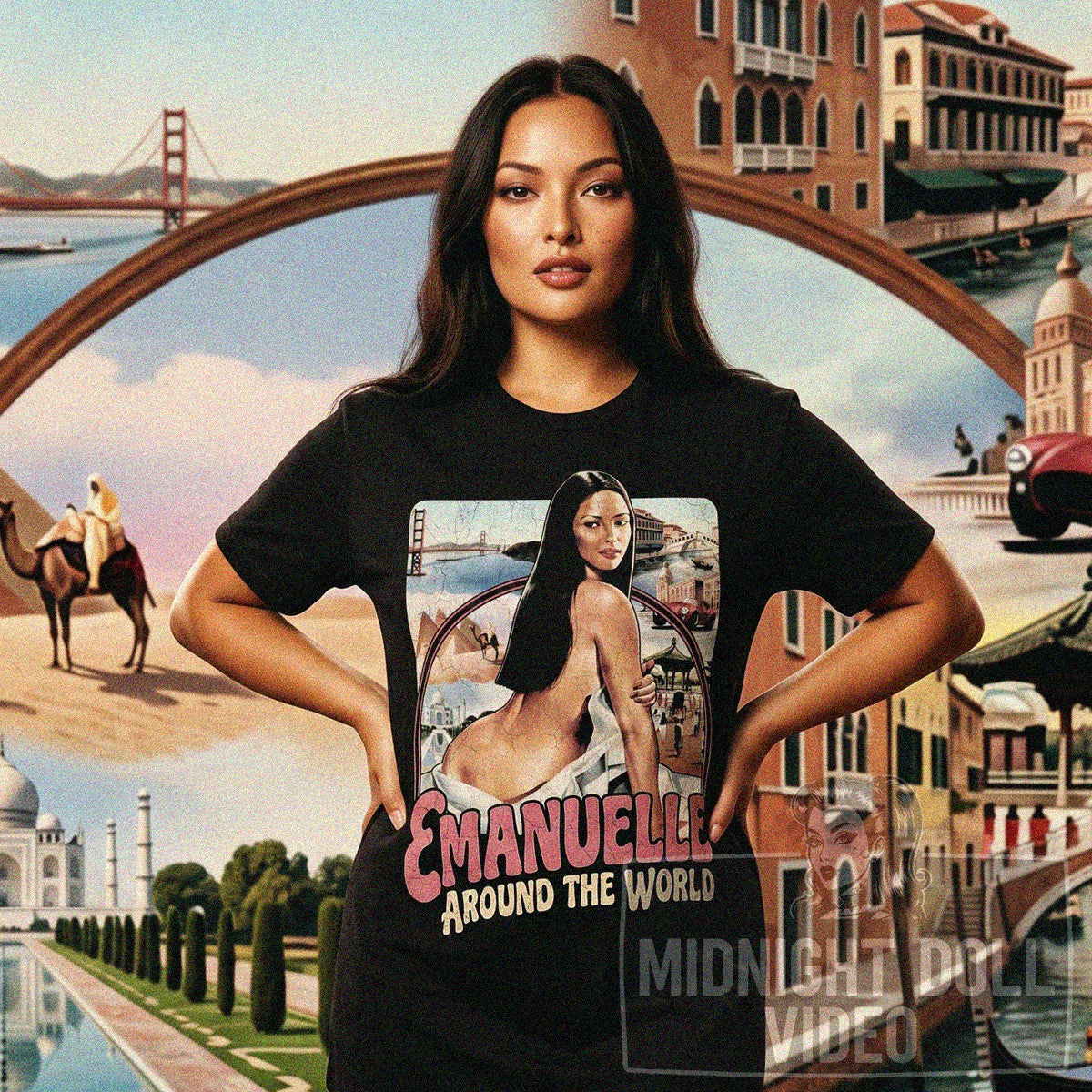 EMANUELLE AROUND THE WORLD (1977) - Vintage Exploitation Shirt