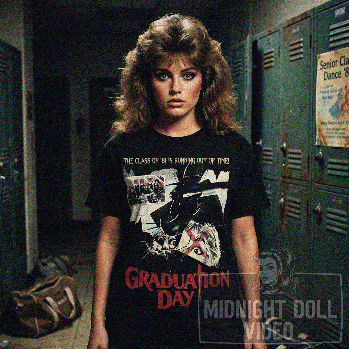 GRADUATION DAY (1981) - "The class of '81 is running out of time!" Vintage Slasher Shirt