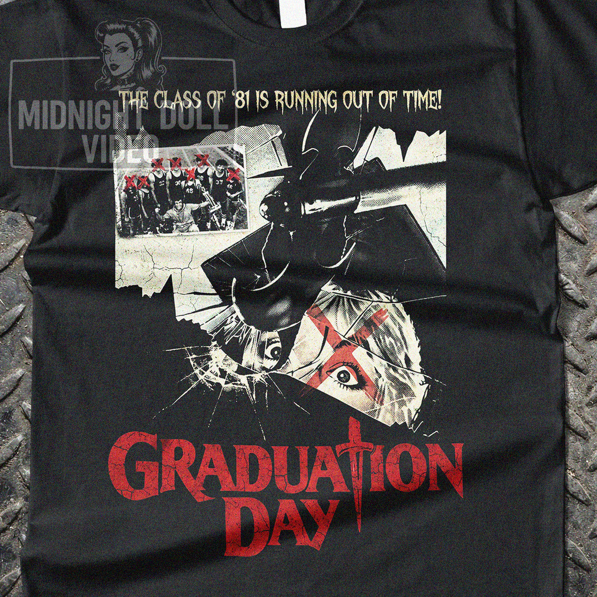 GRADUATION DAY (1981) - "The class of '81 is running out of time!" Vintage Slasher Shirt
