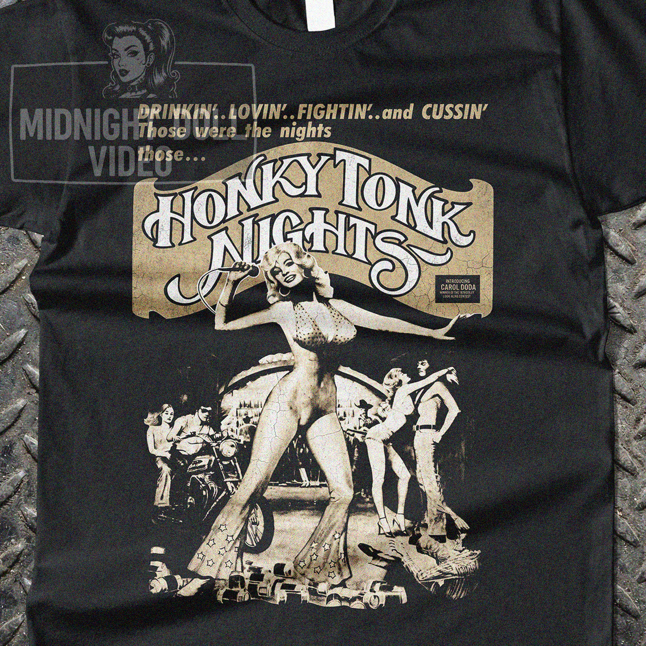 HONKY TONK NIGHTS (1981) - "Drinkin'.. Lovin'.. Fightin'.. and Cussin'" Vintage Exploitation Shirt