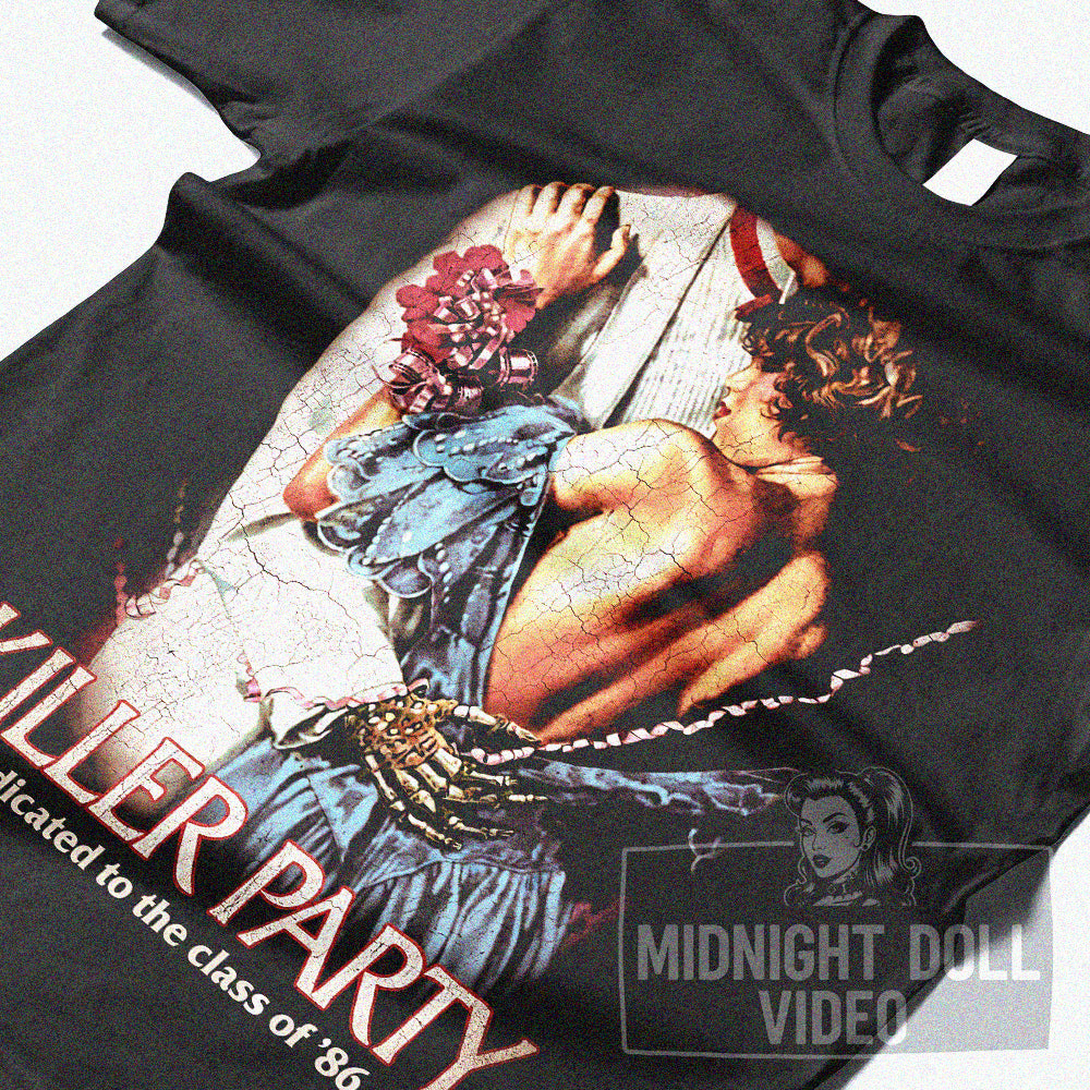 KILLER PARTY (1986) - "Deadicated to the class of '86" Vintage Slasher Horror Shirt
