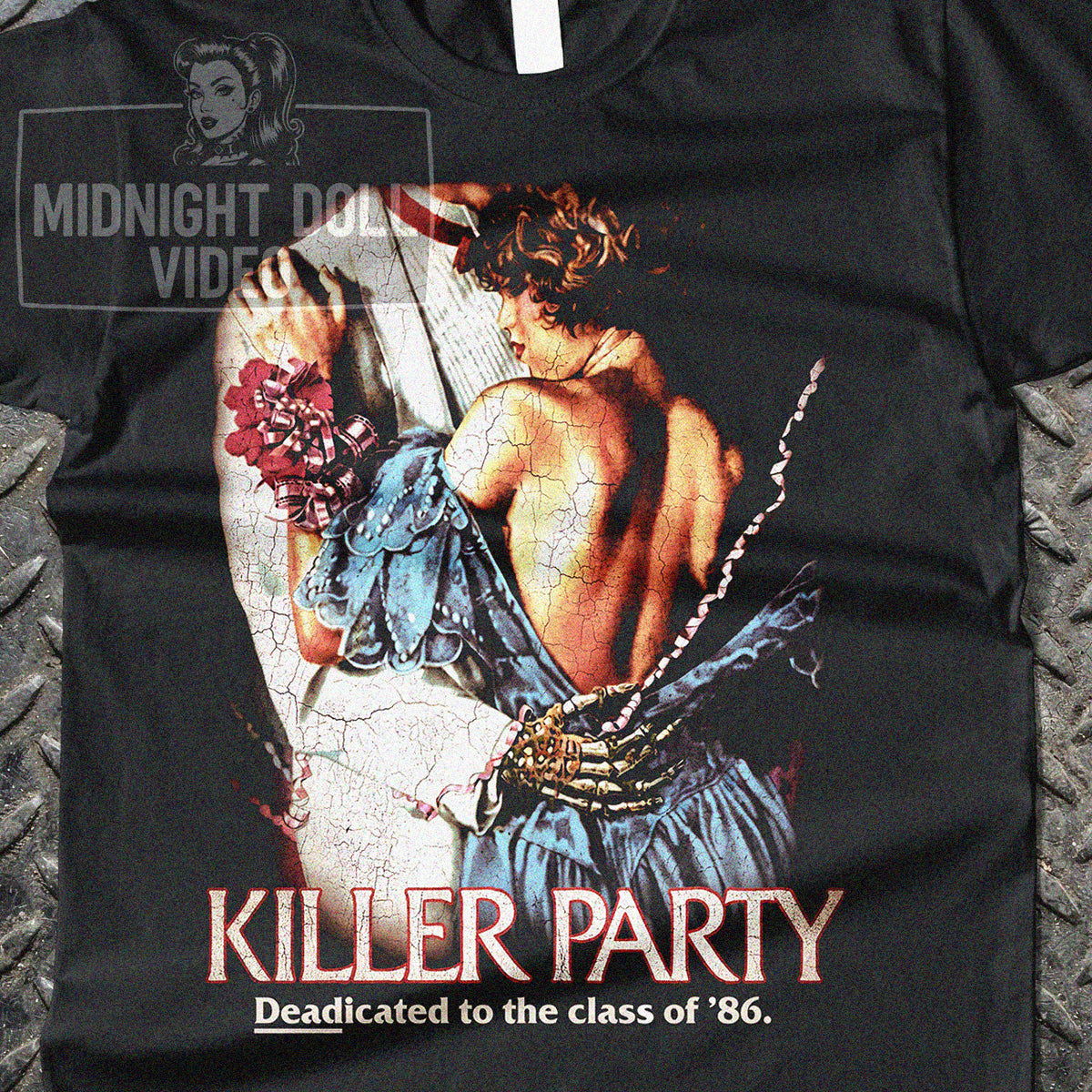 KILLER PARTY (1986) - "Deadicated to the class of '86" Vintage Slasher Horror Shirt