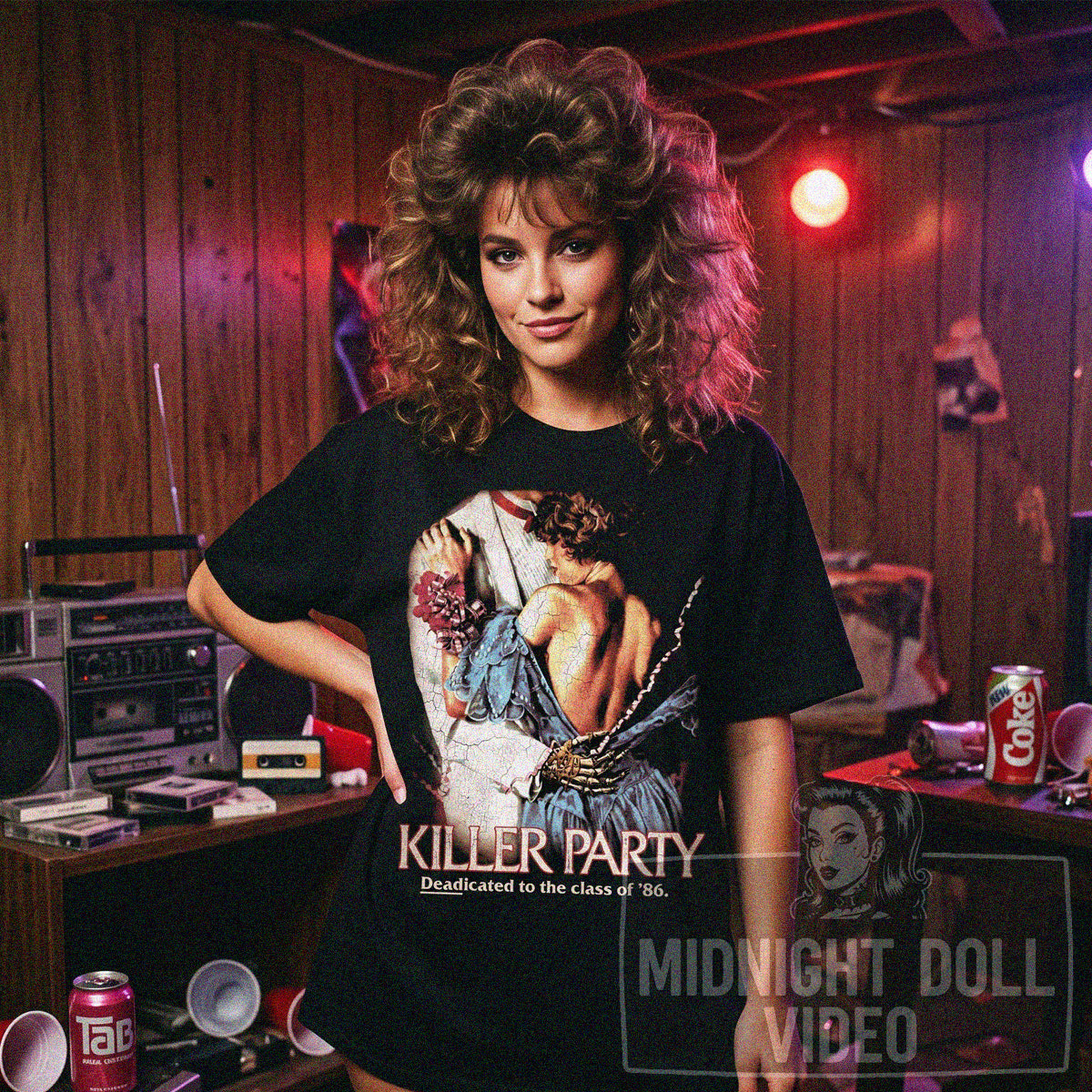 KILLER PARTY (1986) - "Deadicated to the class of '86" Vintage Slasher Horror Shirt