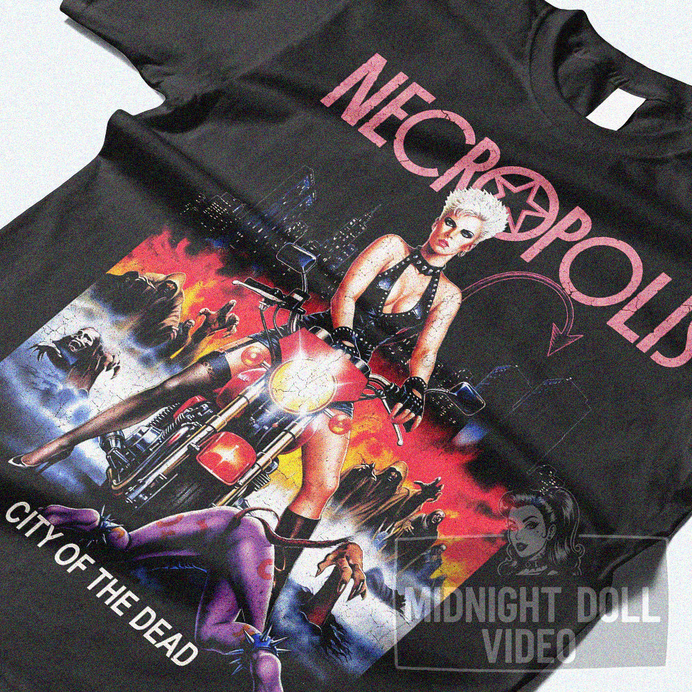 NECROPOLIS: CITY OF THE DEAD - Vintage Gothic Horror & B-Movie Cult T-Shirt
