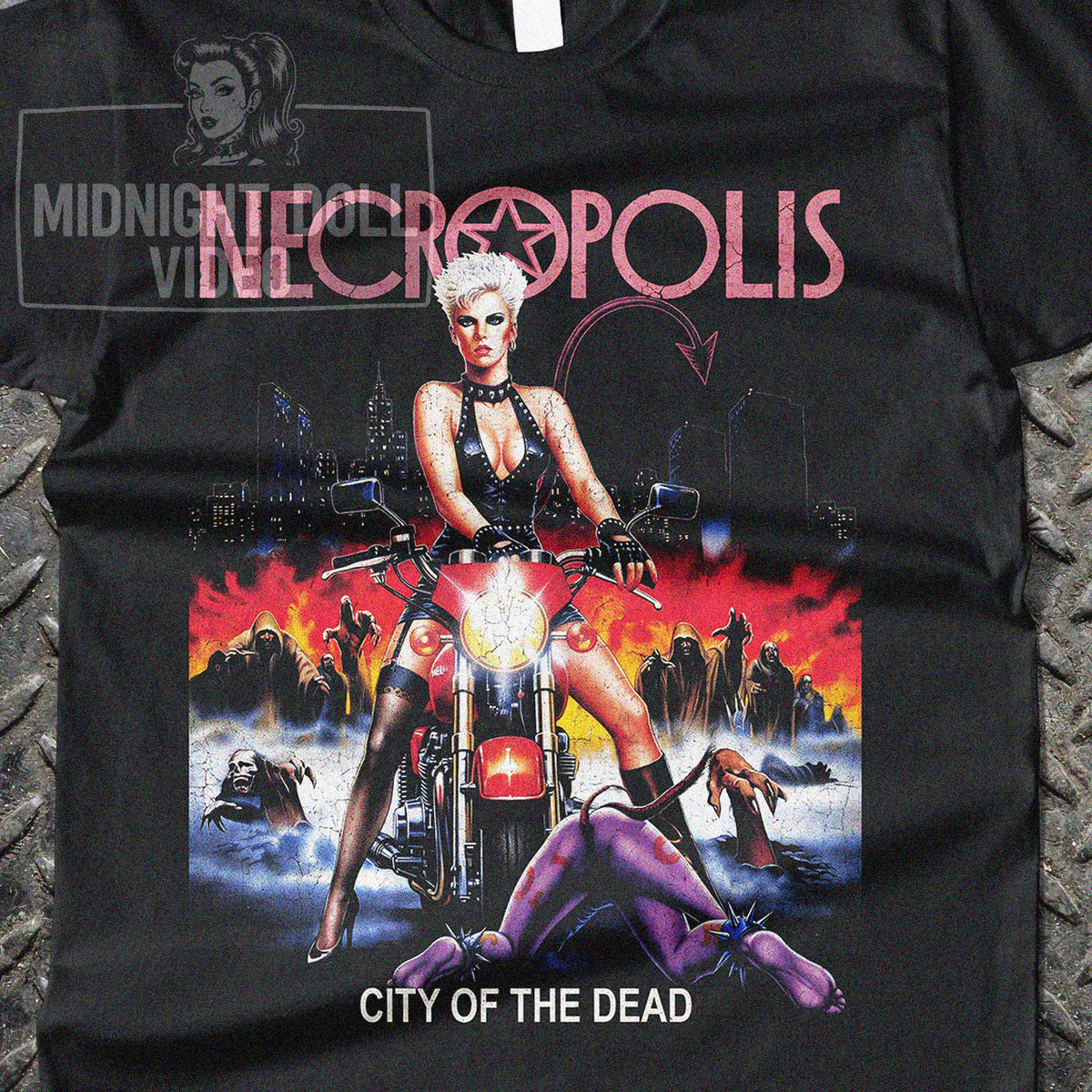 NECROPOLIS: CITY OF THE DEAD - Vintage Gothic Horror & B-Movie Cult T-Shirt