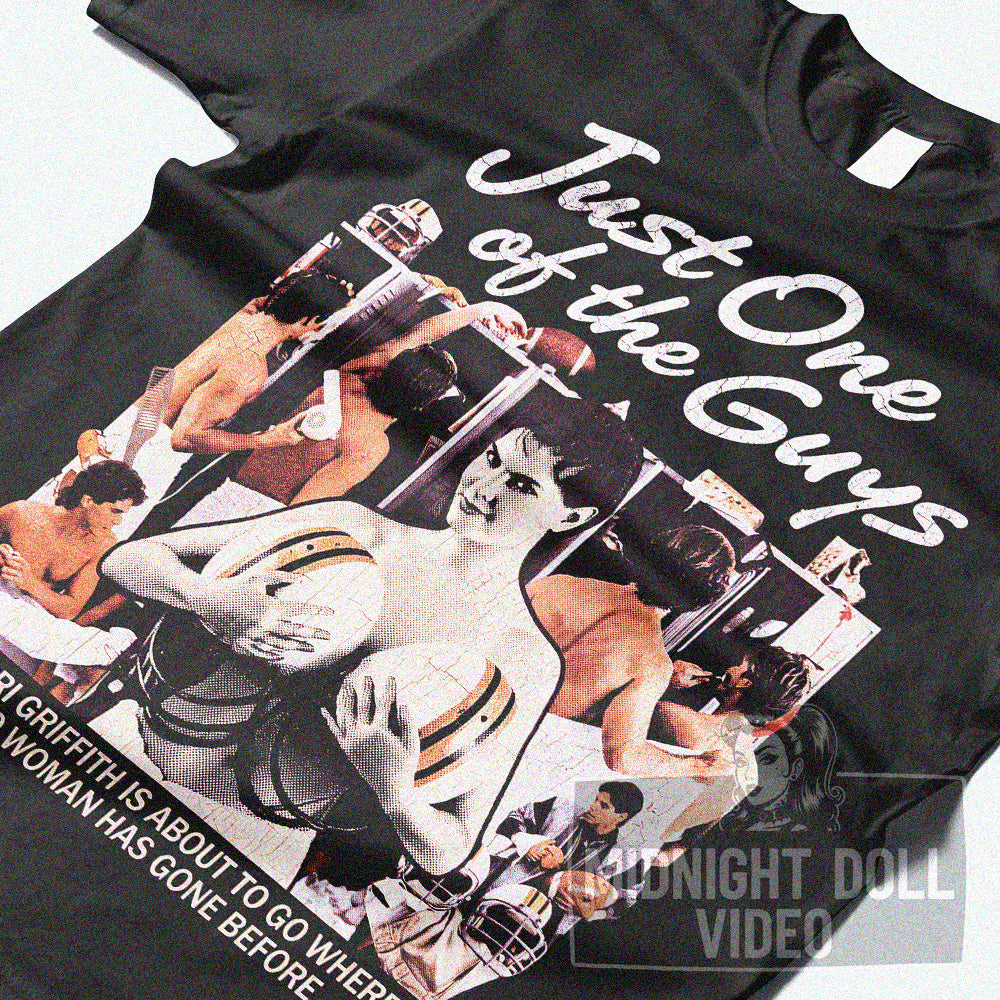 JUST ONE OF THE GUYS (1985) - "Terri Griffith is about to go where no woman has gone before" Vintage Shirt