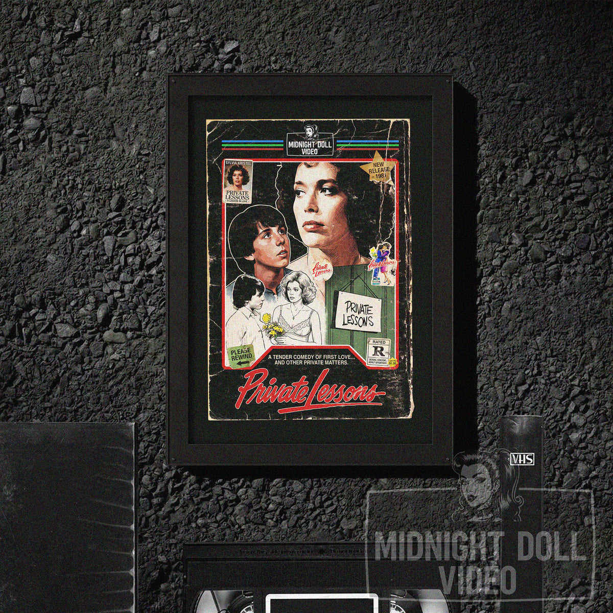 PRIVATE LESSONS (1981) - "A tender comedy of first love..." VHS TRIBUTE ART PRINT